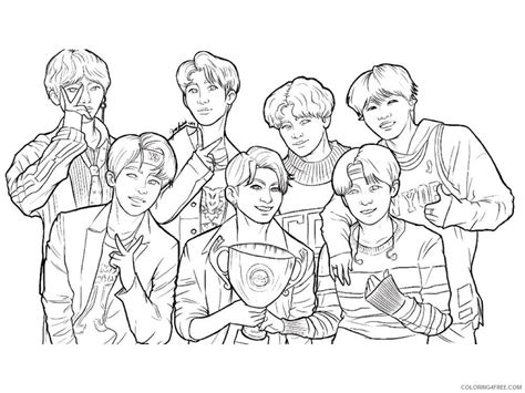 BTS Coloring Pages Bts 1 Printable 2021 1255 Coloring4free