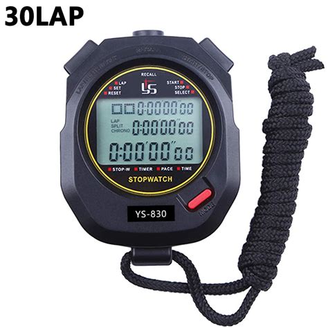 Stopwatch Professional Timer 30 Lap Split Memory With Digital Extra