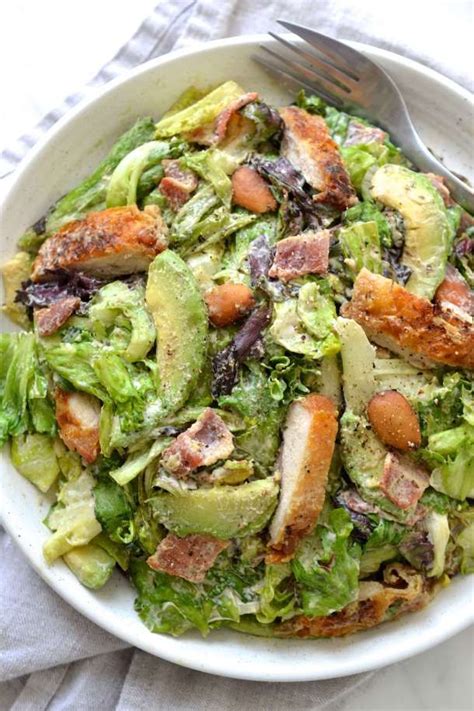 Spread into an even layer on one half of tray. BLT Caesar Salad with Crispy Chicken | Recipe | Avocado ...