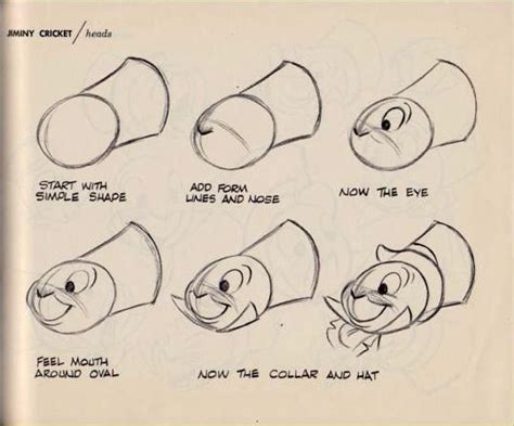 How To Draw Jiminy Cricket Character Design Disney Disney Concept