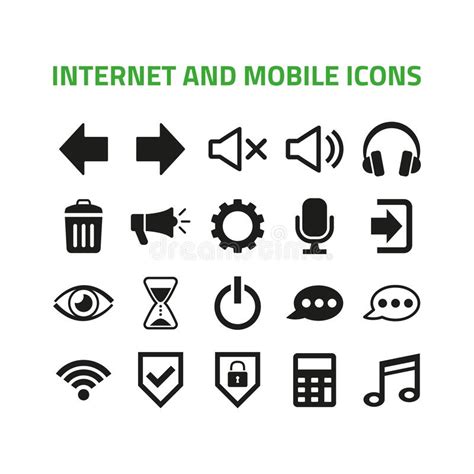 Web And Mobile Icons Set On White Background Stock Illustration