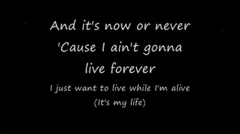 Bon Jovi Its My Life Lyrics Hd Youtube