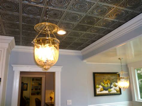 People often think to decorate their walls with art and new paint colors, or their floors with when picking faux tiles, think about the style of your home first. Grandma's Doilies Quartet - Faux Tin Ceiling Tile - Glue ...