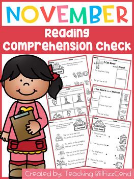 Scribens checks the grammar of your texts and finds spelling mistakes. November Reading Comprehension Check by Teaching Biilfizzcend | TpT