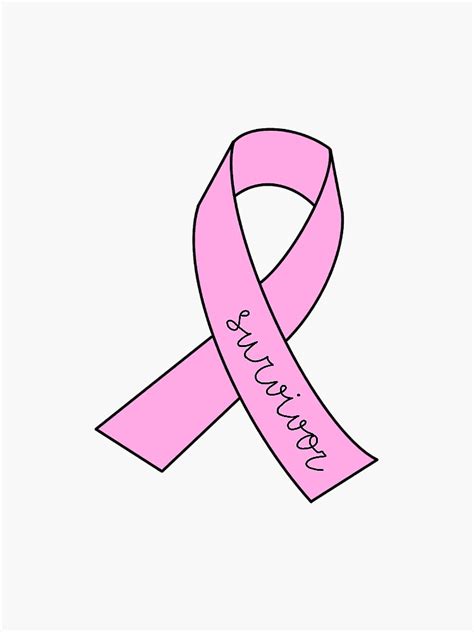 Breast Cancer Survivor Ribbon Sticker For Sale By Createdbyjp Redbubble