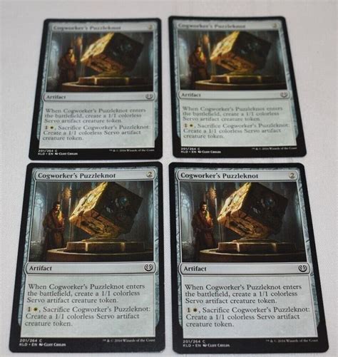 Magic Card 4x Cogworkers Puzzleknot Common Artifact 2016 Cliff Childs