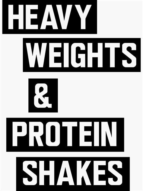 heavy weights and protein shakes sticker by workout redbubble