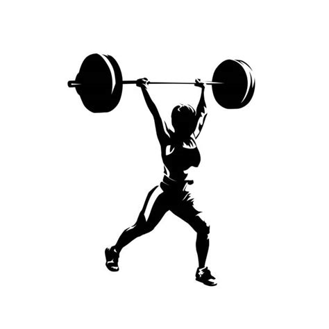 Woman Lifting Weights Illustrations Royalty Free Vector Graphics