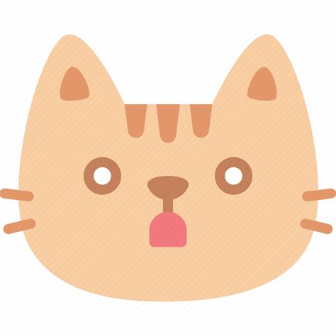 Shocked Cat Emoji Emotion Expression Feeling Face Icon Download