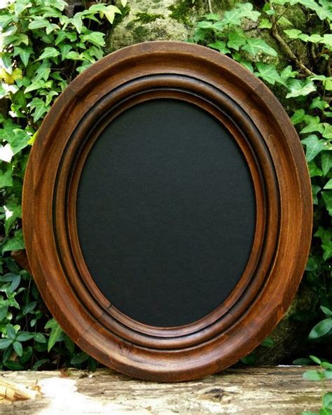 Rustic Oval Frame Solid Wood Frame Small Wood Oval Frame Solid Wood