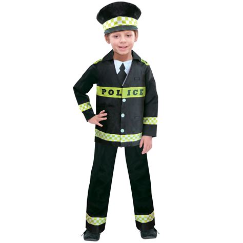 Kids Boys Book Week Fancy Dress Costume Police Cop Policeman Officer