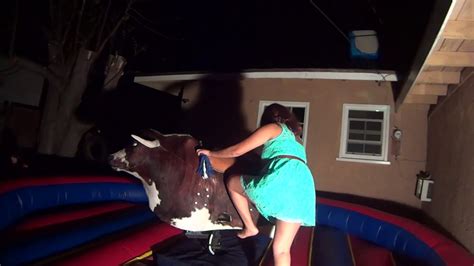 Mechanical Bull Riding In A Dress YouTube