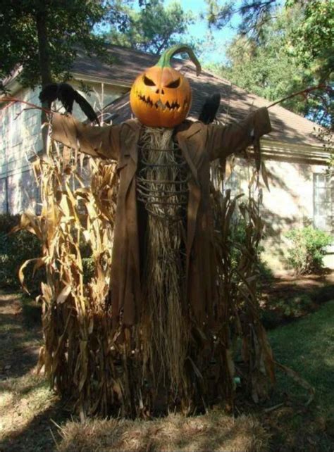Pumpkin Head Scarecrow Outdoor Halloween Halloween Scarecrow