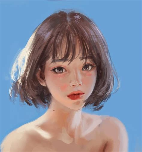 Pin By Mayuneizu On 얼굴 그림 Realistic Art Anime Art Girl Face Artwork