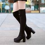 Images of Tight Black Suede Over The Knee Boots