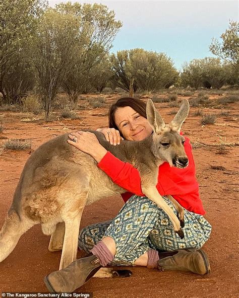 Abigail The Kangaroo Hugs The Wildlife Workers Who Rescued Her Everyday
