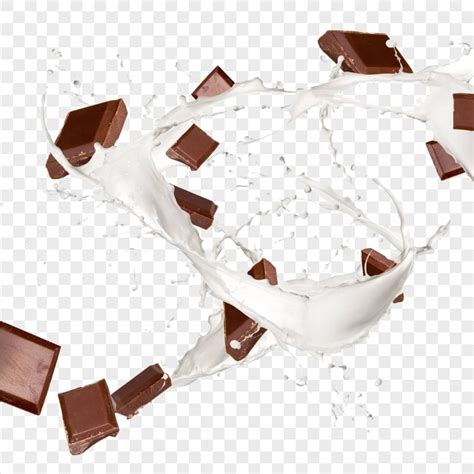 HD Chocolate Bars With Milk Splash PNG Citypng