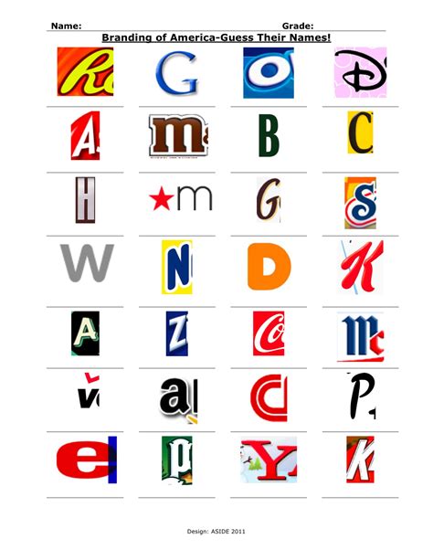 Printable Logo Quiz Worksheet Printable Word Searches