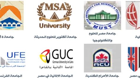 اسماء الجامعات الخاصة بمصر