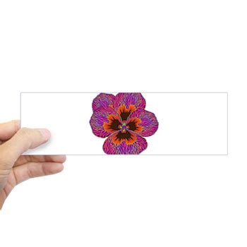 Pansy Flower Psychodelic Abstract Bumper Bumper Sticker #FlowerStickers #PegatinasDeFlores # ...