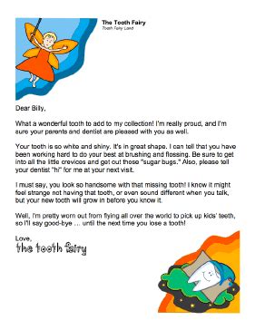 printable tooth fairy letter for a boy