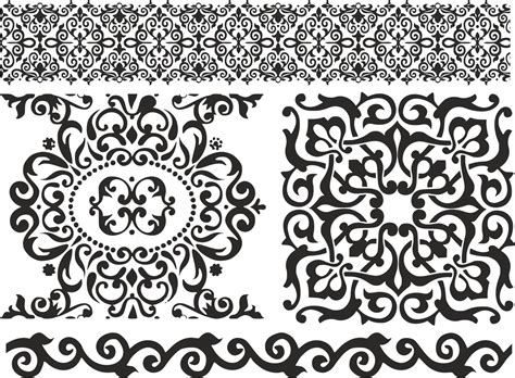 Download Free Floral Ornaments Download Design DXF EPS SVG