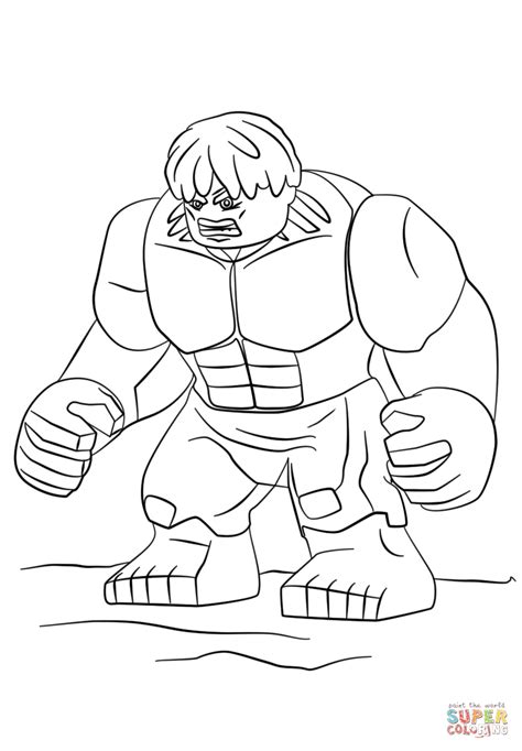 More than 110 pictures for kids' creativity. Lego Hulk coloring page | Free Printable Coloring Pages