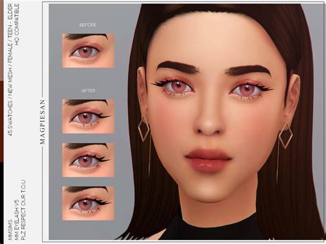 The Sims Resource Mm 3d Eyelash V5