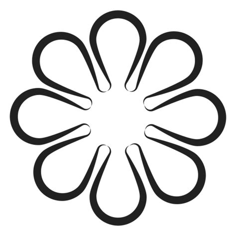 Simple flower vector outline - Transparent PNG & SVG vector file