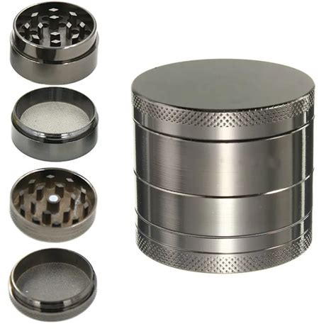 newly 4 layer zinc alloy herb grinder 40mm herb spice grass weed tobacco smoke grinders for men