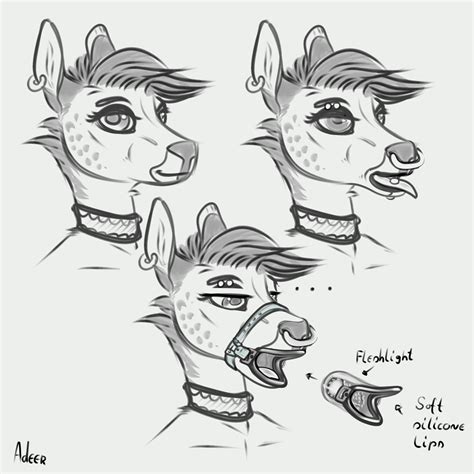 Rule 34 Adeer Ambiguous Gender Anthro Bridle Contraption Concept Deer Ear Piercing Ear Ring