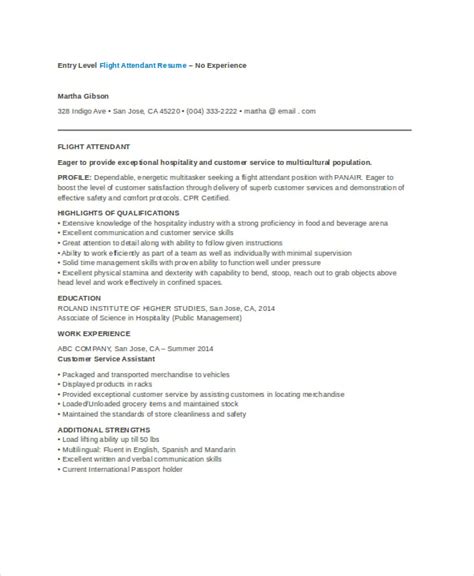 Flight Attendant Cover Letter Without Experience