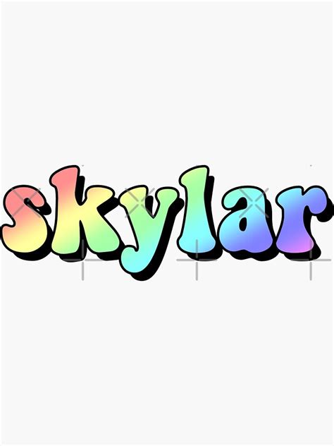 Aesthetic Rainbow Skylar Name Sticker For Sale By Star10008 Redbubble