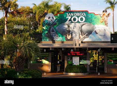 Entrance To The San Diego Zoo Balboa Park San Diego California Stock