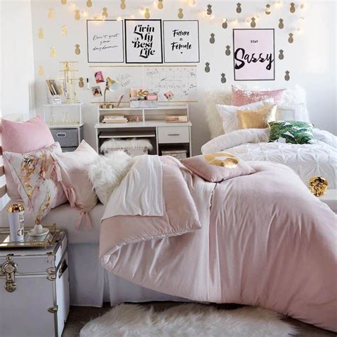 Girls Bedroom Girls Dorm Room Pink Bedrooms Girl Room Bedroom Decor