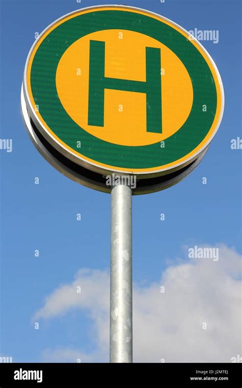 German Road Sign Bus Stop Stock Photo Alamy