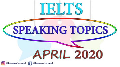 Ielts Speaking Topics April 2020 Youtube
