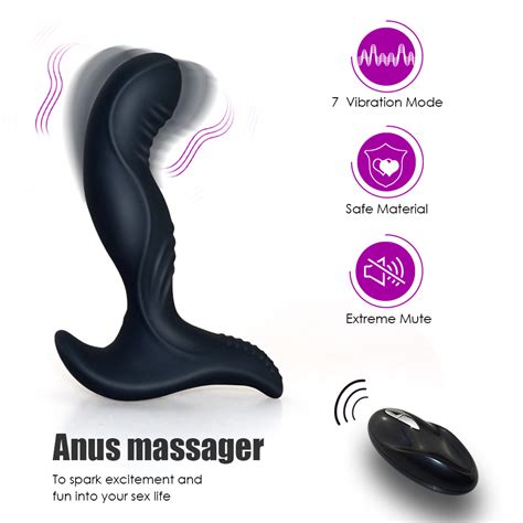 Massageador De Próstata Recarregável Wireless Escalonado Com 7 Modos De