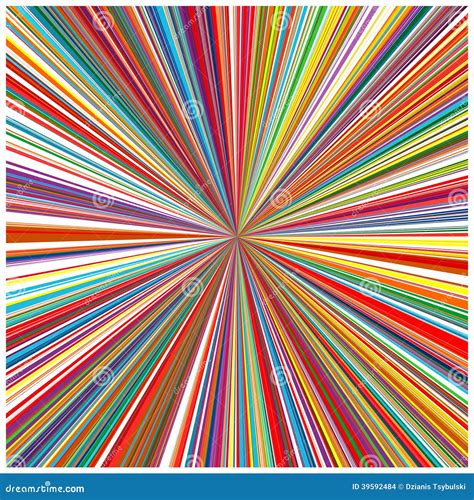 Abstract Art Rainbow Curved Lines Colorful Background Stock Vector