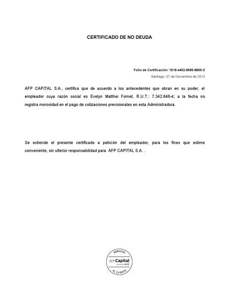 Certificado No Deuda Evelyn Matthei Fornet By Evelyn2014 Issuu