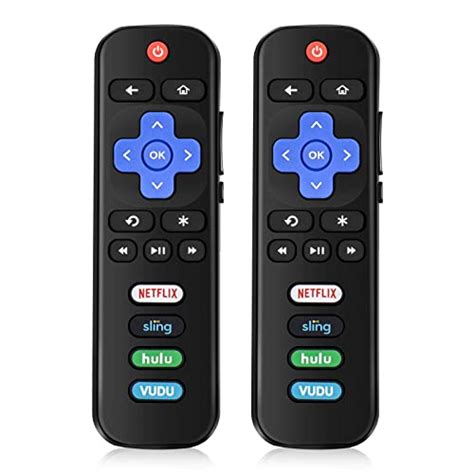 Pack Of 2 Universal Tv Remote Control For Tcl Roku Tvhisensesharp