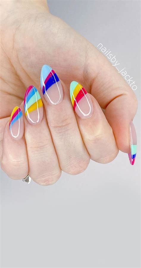 Best Summer Nails 2021 To Rock Your Look Glossy Rainbow Tips