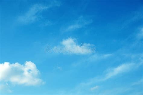 Beautiful Light Blue Sky With Fluffy Clouds Stock Image Image Of