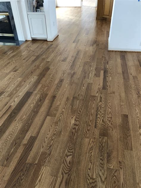 Red Oak Floors Sanded And Stained With Bona Dri Fast Golden Oak Sealed