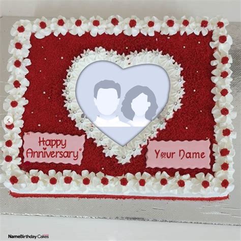 It shows your commitment and divine love for your life partner. Romantic Anniversary Cake Photo With Name