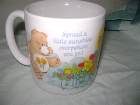 Care Bears Coffee Tea Mug Vintage 1984 Sunshine Bear American Greetings