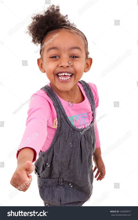 Portrait African American Little Girl Making Stock Photo Edit Now