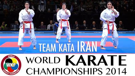 team kata iran kata unsu 2014 world karate championships youtube