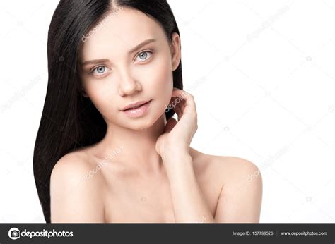 Portrait Of Beautiful Naked Woman With Stock Image Image Of Round My