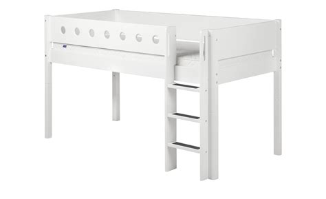 FLEXA Halbhohes Bett Flexa White weiß Kindermöbel Kinderbetten Höffner Tisch und Stuhl